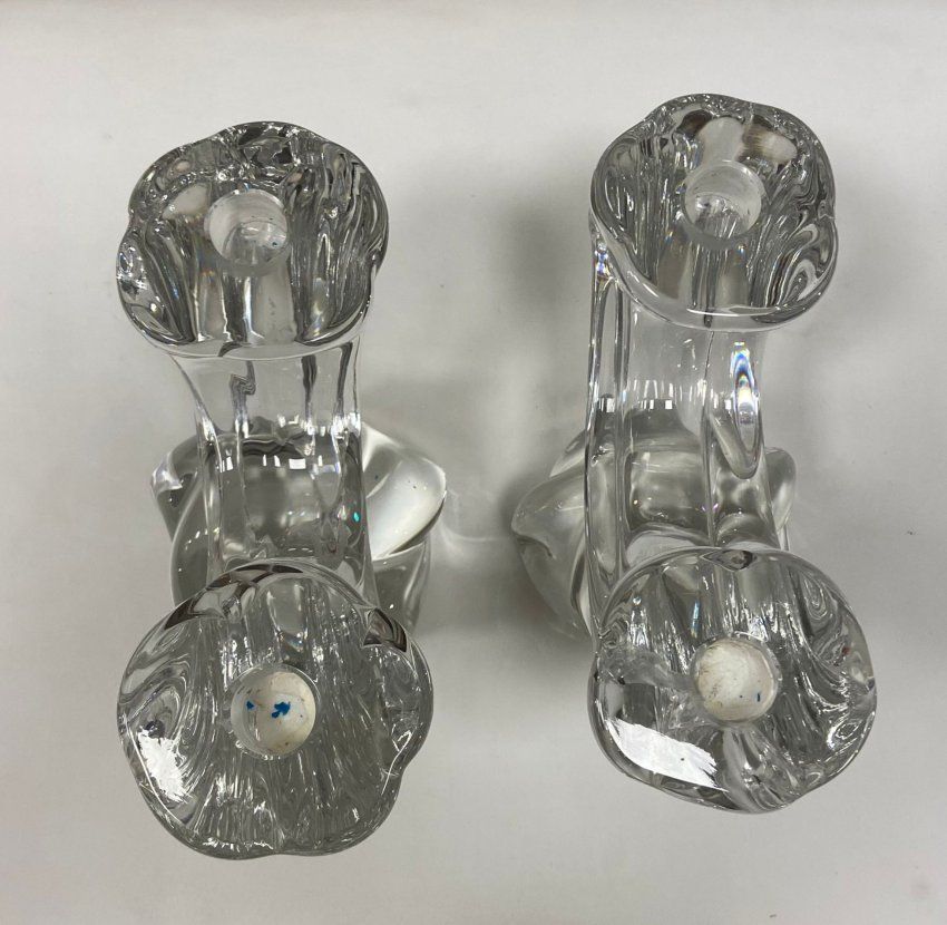 Candelabros pasta de cristal Daum, años 60   Francia