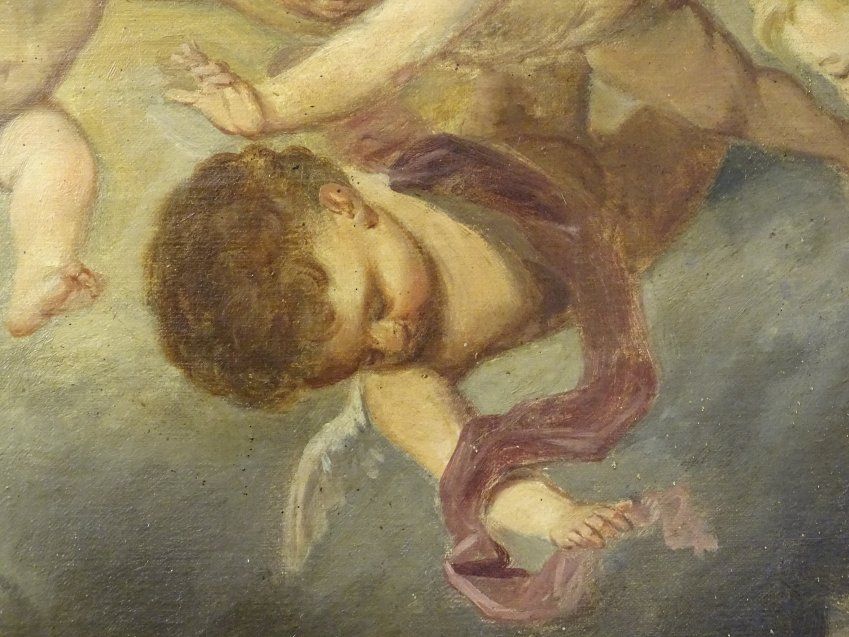 Óleo sobre lienzo, San Antonio de Padua, réplica de Murillo, S