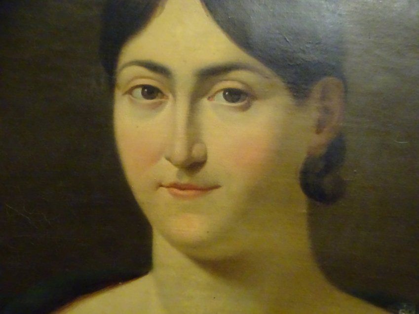 Retrato de mujer época Imperio, óleo sobre lienzo, S