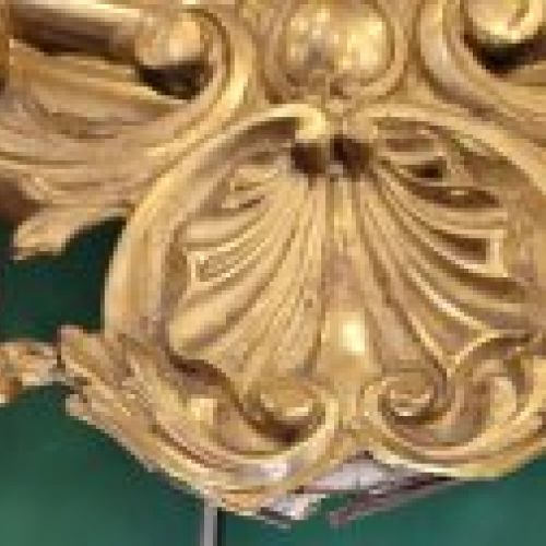 Espejo Ovalado Napoleón III, Madera tallada y Dorada, f