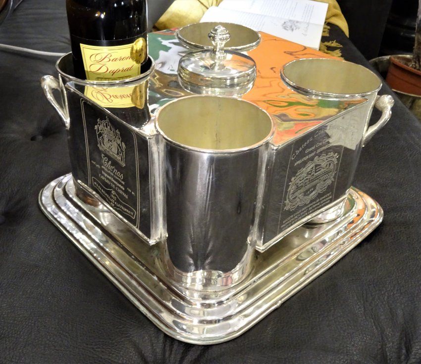 Vinoteca-champagnera Silver Plate inglesa
