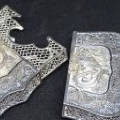 Accesorio tarjetero en filigrana de plata, China, S.XIX