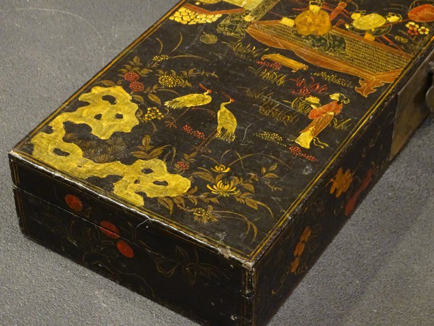 Caja China Lacada antigua, S.XIX Guangxu, Dinastía Qing