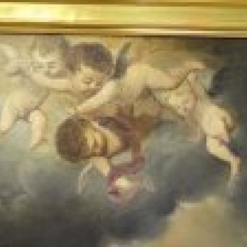 Óleo sobre lienzo, San Antonio de Padua, réplica de Murillo, S