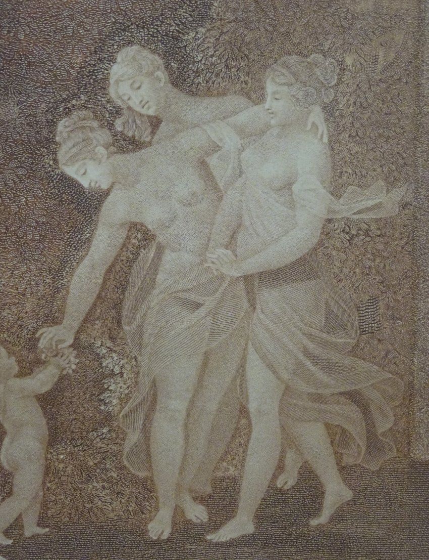 Litografía francesa Venus et Adonis