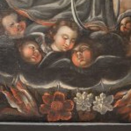 O/L "Asunción Inmaculada con corona de flores", Arte Virreinal, s