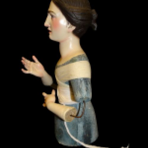 Escultura talla vestidera, Santa Águeda,  Sicilia - cap i pota antigua, S.XIX