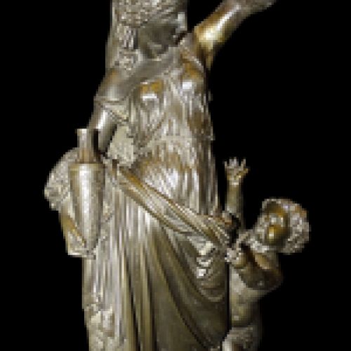 Escultura en bronce de Diosa griega, Francia S