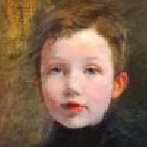Retrato de niño, óleo sobre lienzo, firmado Gabriel Guérin  1908