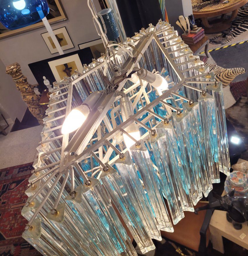 Lámpara de techo en cristal de Murano, Venini & Co, 70´s – Italia
