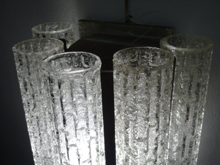 Aplique en cristal de murano con efecto frozzen   Mazzega, 70s