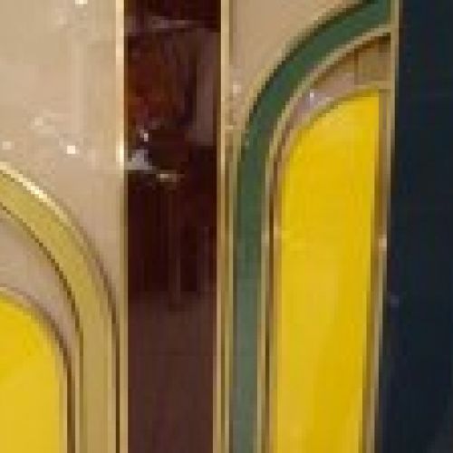 Buffet Art Decó 50s- cristal de Murano y latón dorado