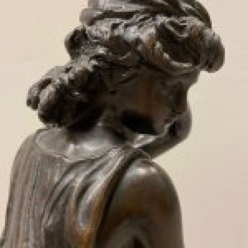Grupo escultórico en bronce pavonado, Hyppolyte F