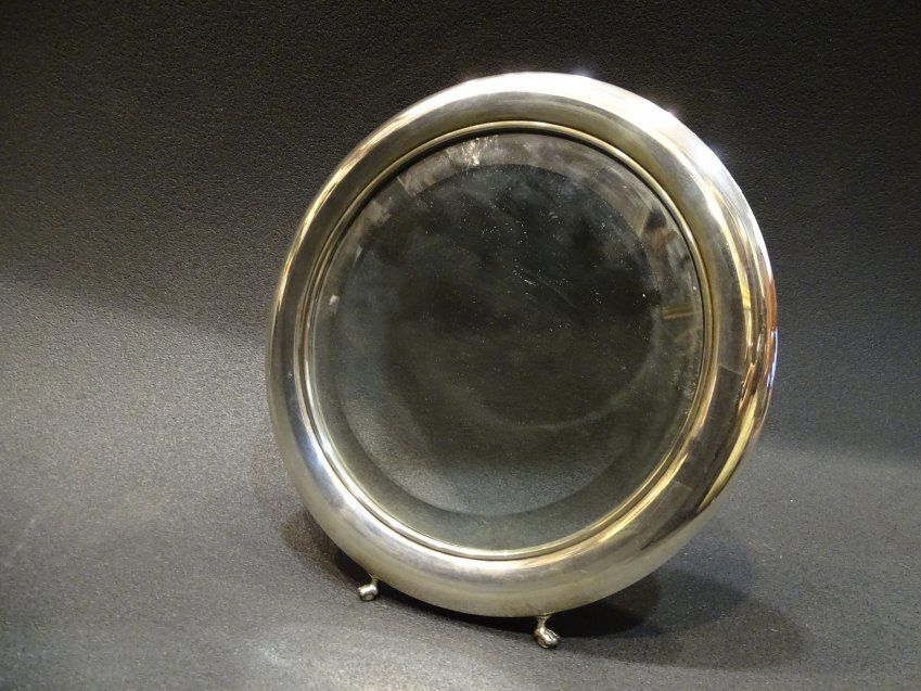Espejo de tocador en plata, Francia, 1930