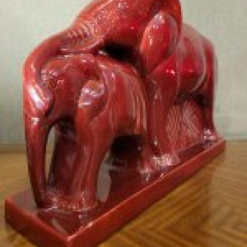Escultura pareja de elefantes, Charles Lemanceau, 30´s – 40’s, Art Decó