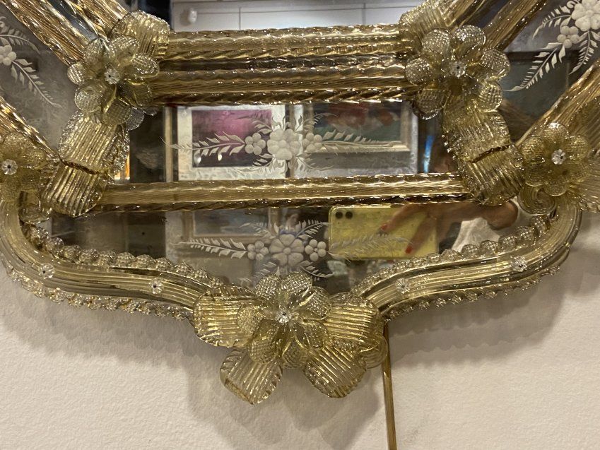 Espejo de Cristal de Murano Veneciano, pps