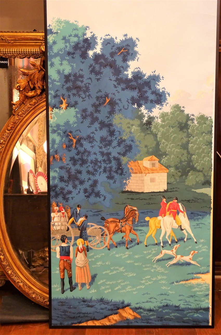 Paneles pintado a mano, De Gournay - colección privada de Duarte Pinto Coelho
