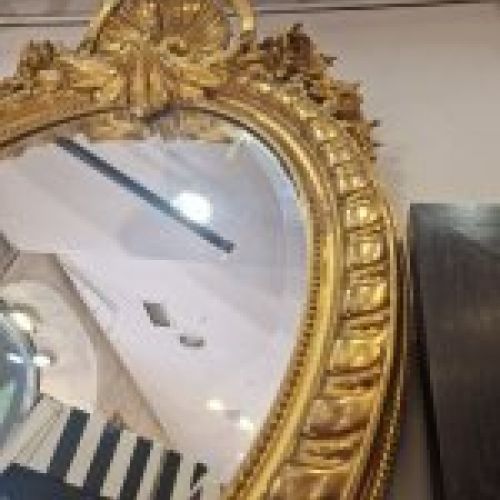 Espejo Ovalado Estilo Luis Felipe, circa 1830 - Francia