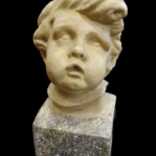 Busto de niño en estuco. Modelo de Academia - principios de siglo, Francia.