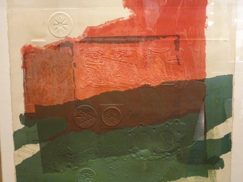 Litografía "Rouge et vert" de Antoni Clavé (1913-2005)