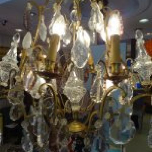 Lámpara antigua Chandelier Luis XV, S