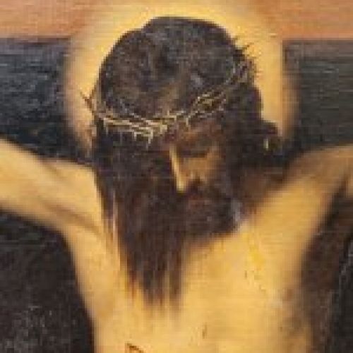 Ó/L, Cristo Crucificado, siguiendo modelo de Velázquez, principios S