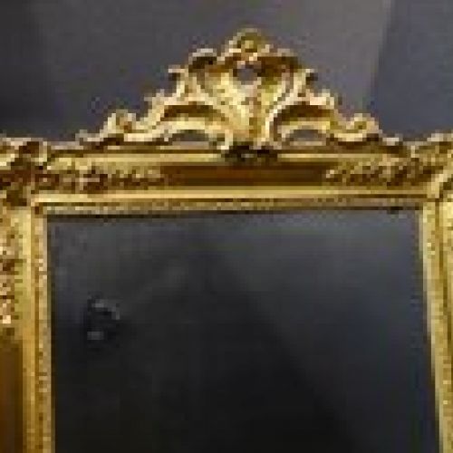 Espejo francés antiguo, dorado S