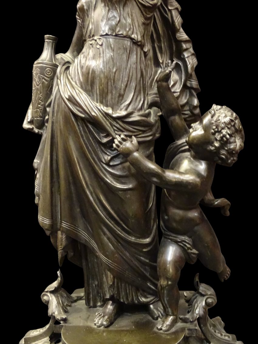 Escultura en bronce de Diosa griega, Francia S