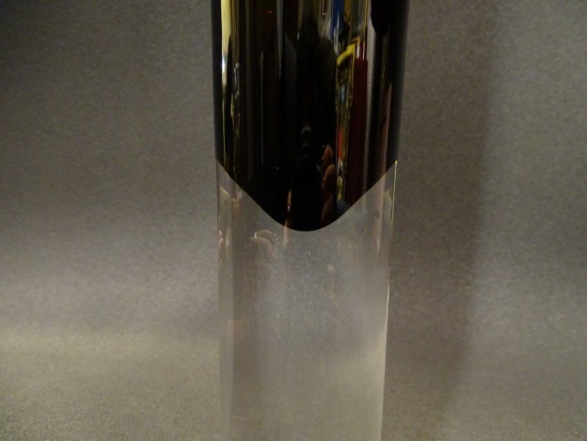 Copa o jarrón en cristal de murano, cristal negro