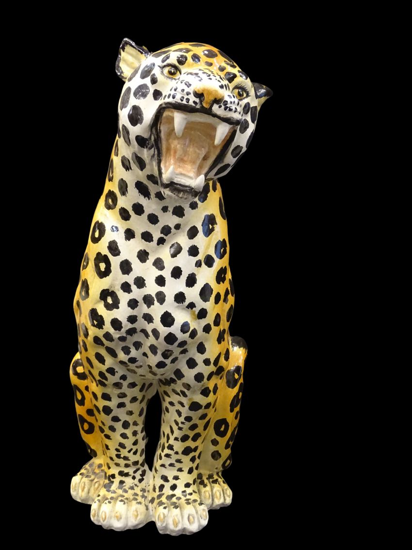 Jaguar italiano 60s, en cerámica, Midcentury