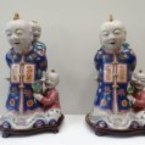 (2) Budas sonrientes, Porcelana China, pps. s.XX