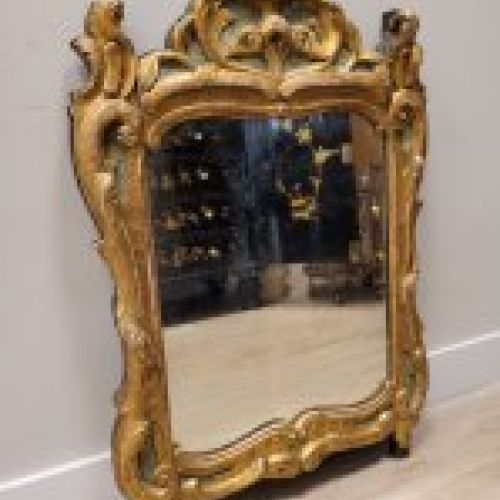 Espejo Luis XV, Madera dorada, hacia 1800   Francia