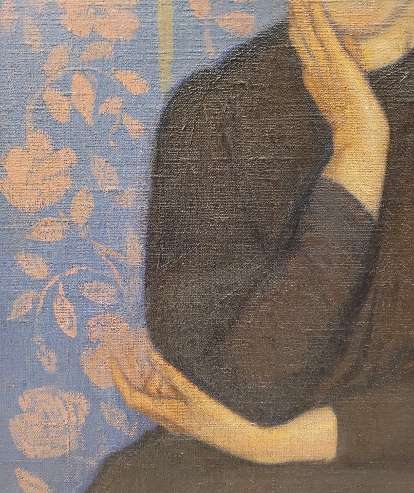 Ó/L Retrato de la Dama Dª María Maguregi, Aurelio Arteta, 1910, Escuela Española del siglo XX