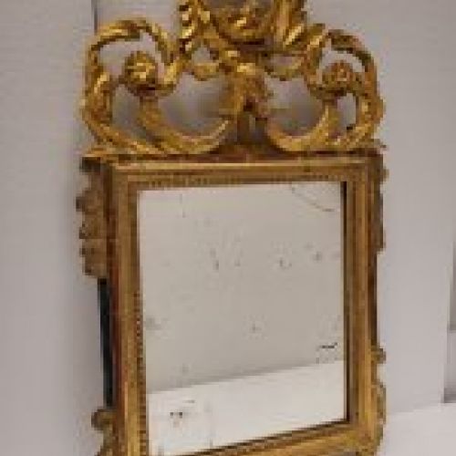 Espejo Luis XV, Madera dorada, hacia 1800   Francia