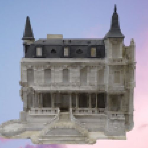 Maqueta de Château, realizado en plâtre, fechado 1904   Francia