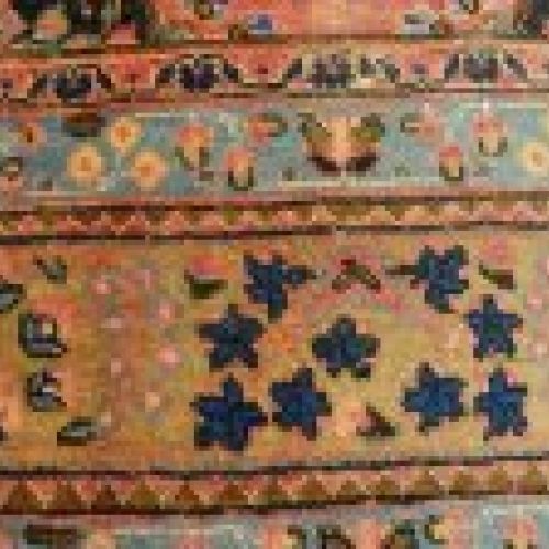 Alfombra persa Keshan de lana, S.XIX