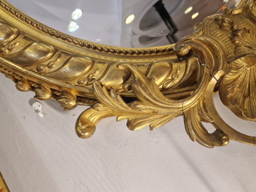 Espejo Ovalado Estilo Luis Felipe, circa 1830 - Francia