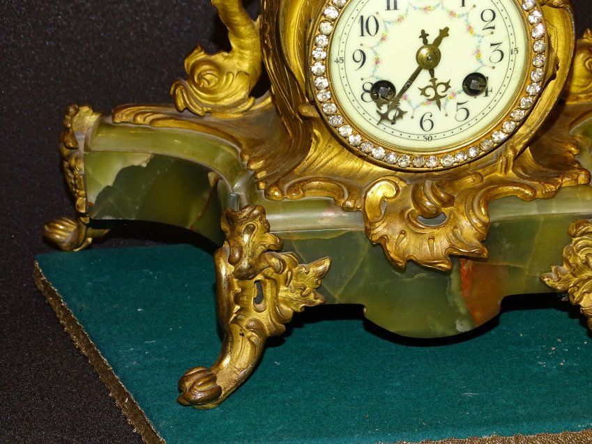 Reloj de sobremesa francés “La Rosée”, Auguste Moreau, S.XIX