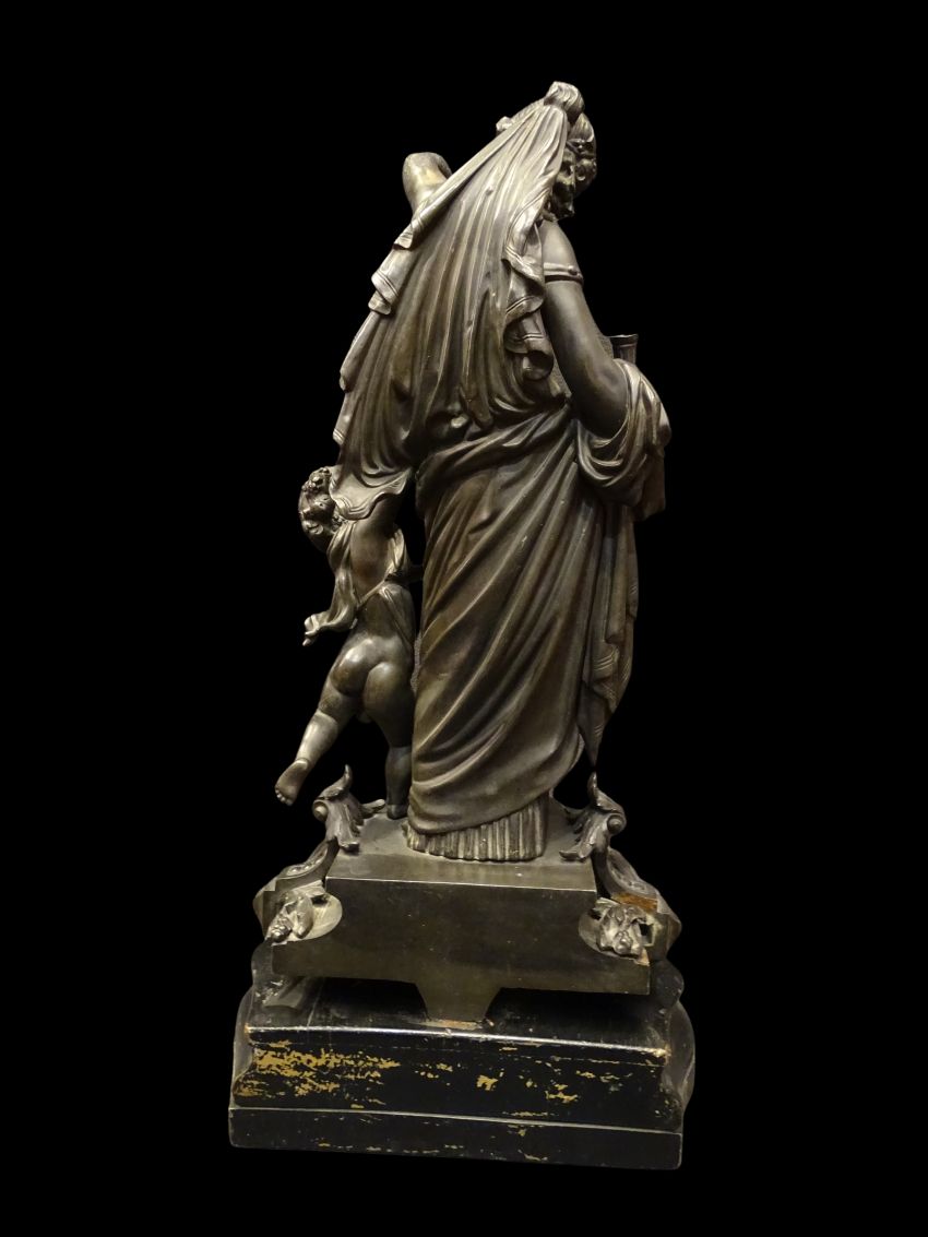 Escultura en bronce de Diosa griega, Francia S.XIX