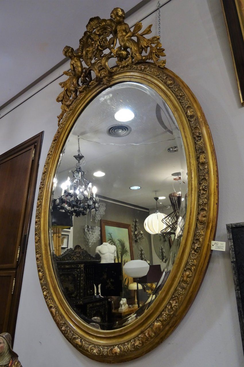 Espejo ovalado Napoleón III, S.XIX