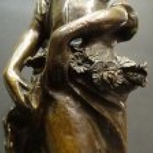 Escultura femenina en bronce,  estilo Napoleón III, 1892