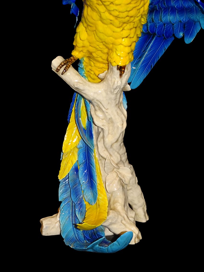Guacamayo azulamarillo, Porcelana de Algora, 70s