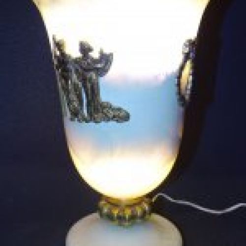Lámpara de mesa en alabastro francesa