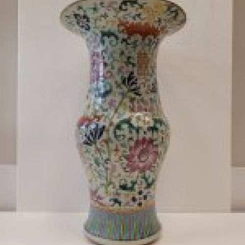 Jarrón de Porcelana Familia Rosa, Guangxu, fin