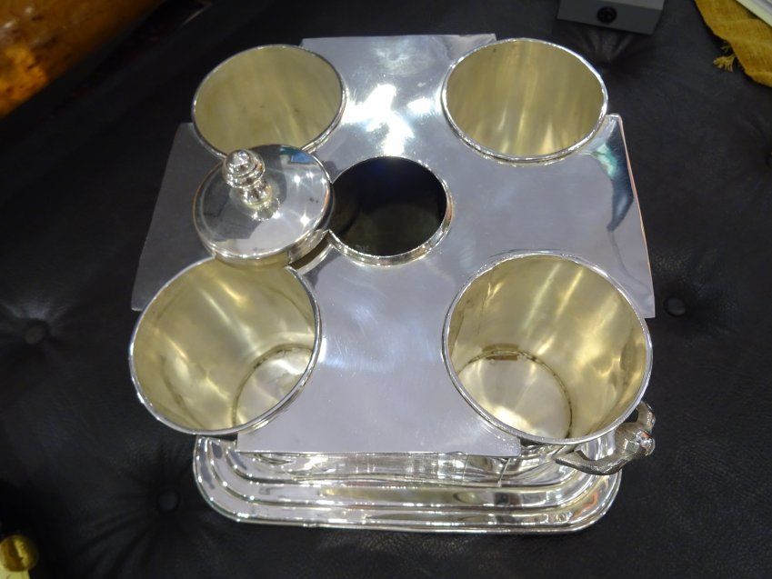 Vinoteca-champagnera Silver Plate inglesa