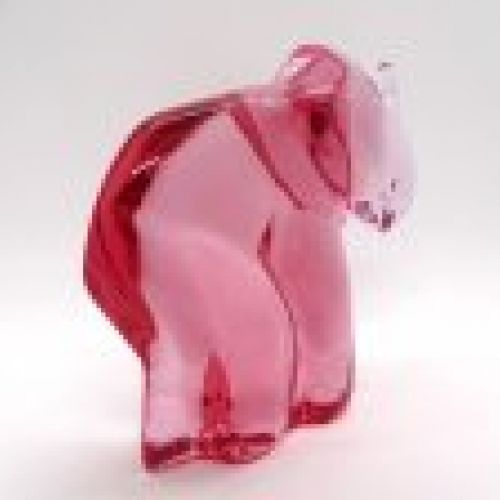 Elefante de cristal rosa - Moser (since 1857)