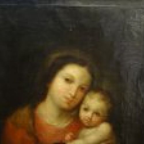 O/L Virgen con el Niño, s. XIX, Escuela Andaluza