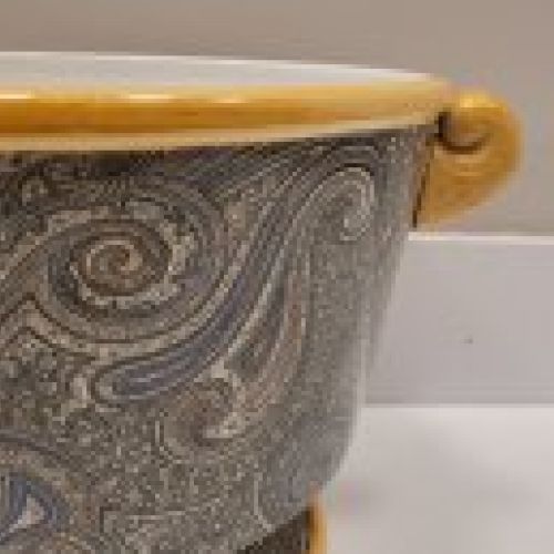 Centro de mesa, cerámica, estampado paisley, ETRO, 80´s, 90´s – Italia