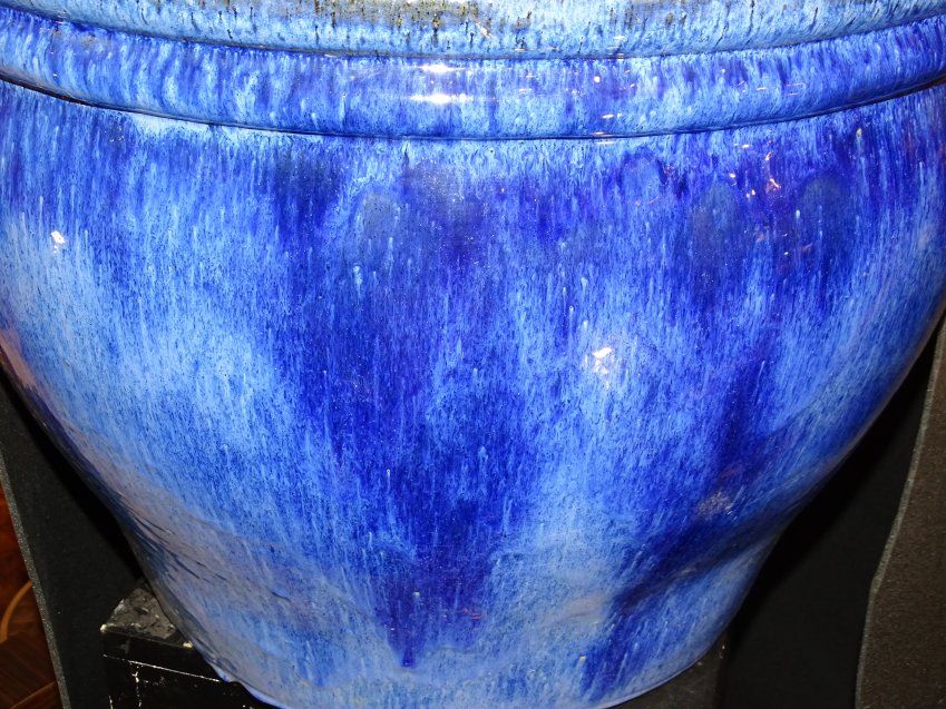 Macetero, cache pot en cerámica de Uzès, sur de Francia