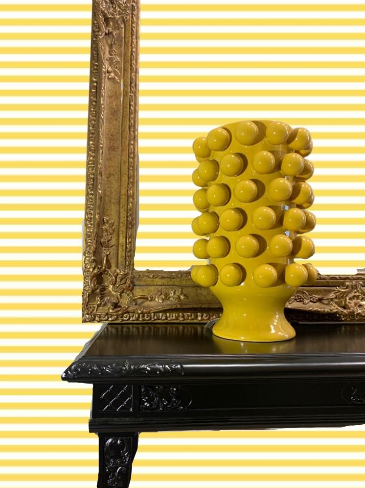 Cerámica amarilla bolas, diseño italiano